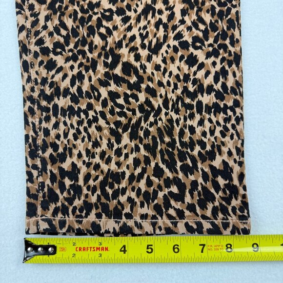 Terra & Sky Womens Straight Stretch Brown Black Leopard Denim Jeans Plus 24W NWT - Picture 9 of 10